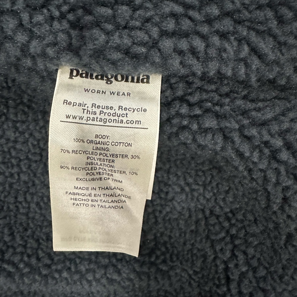 Patagonia Women's Navy Prairie Dawn Hooded Insulated Long Jacket - Picture 4 of 7